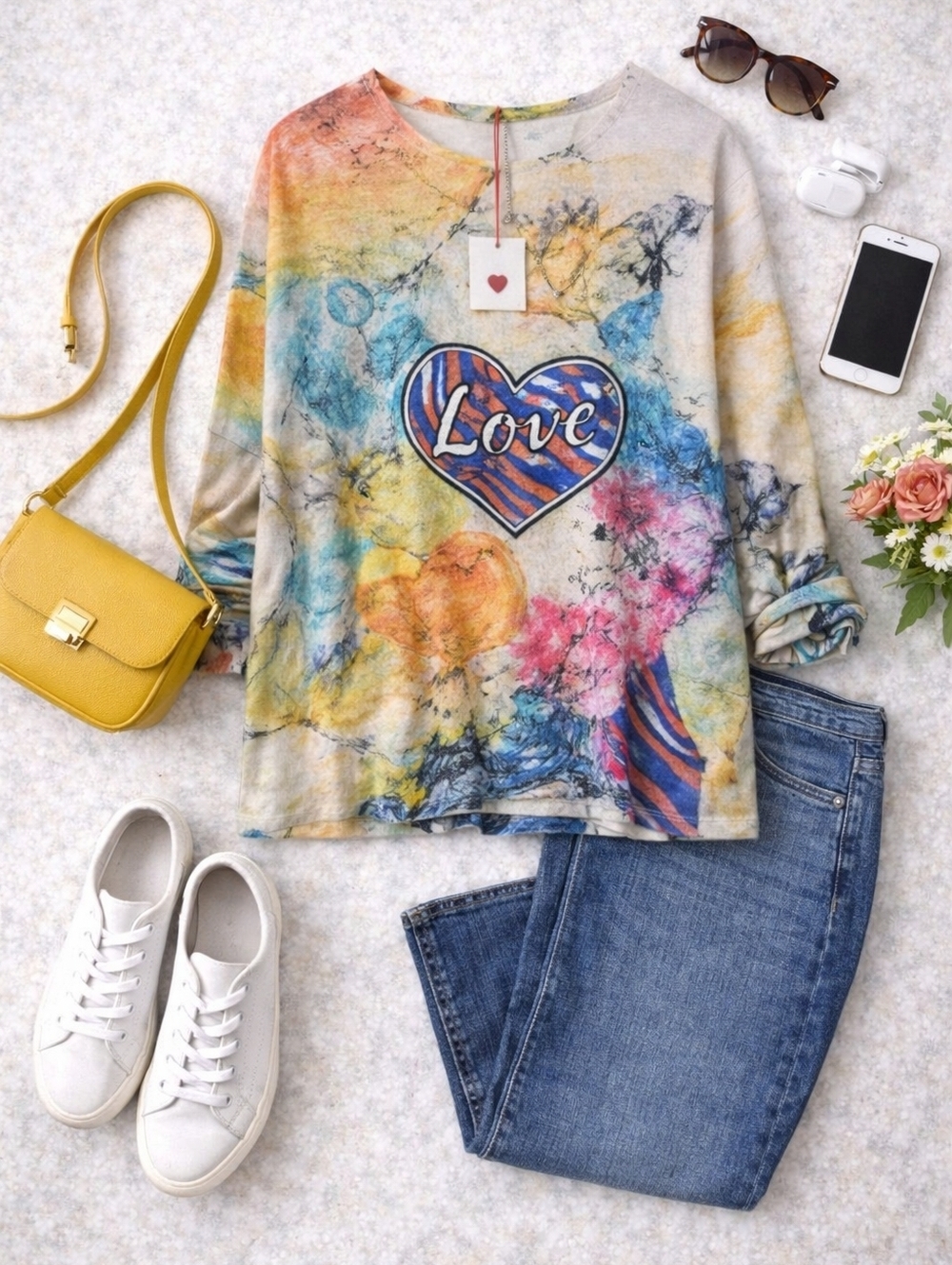 NWT Made in Italy Love Graphic Sweater | Boutique Art Top XL